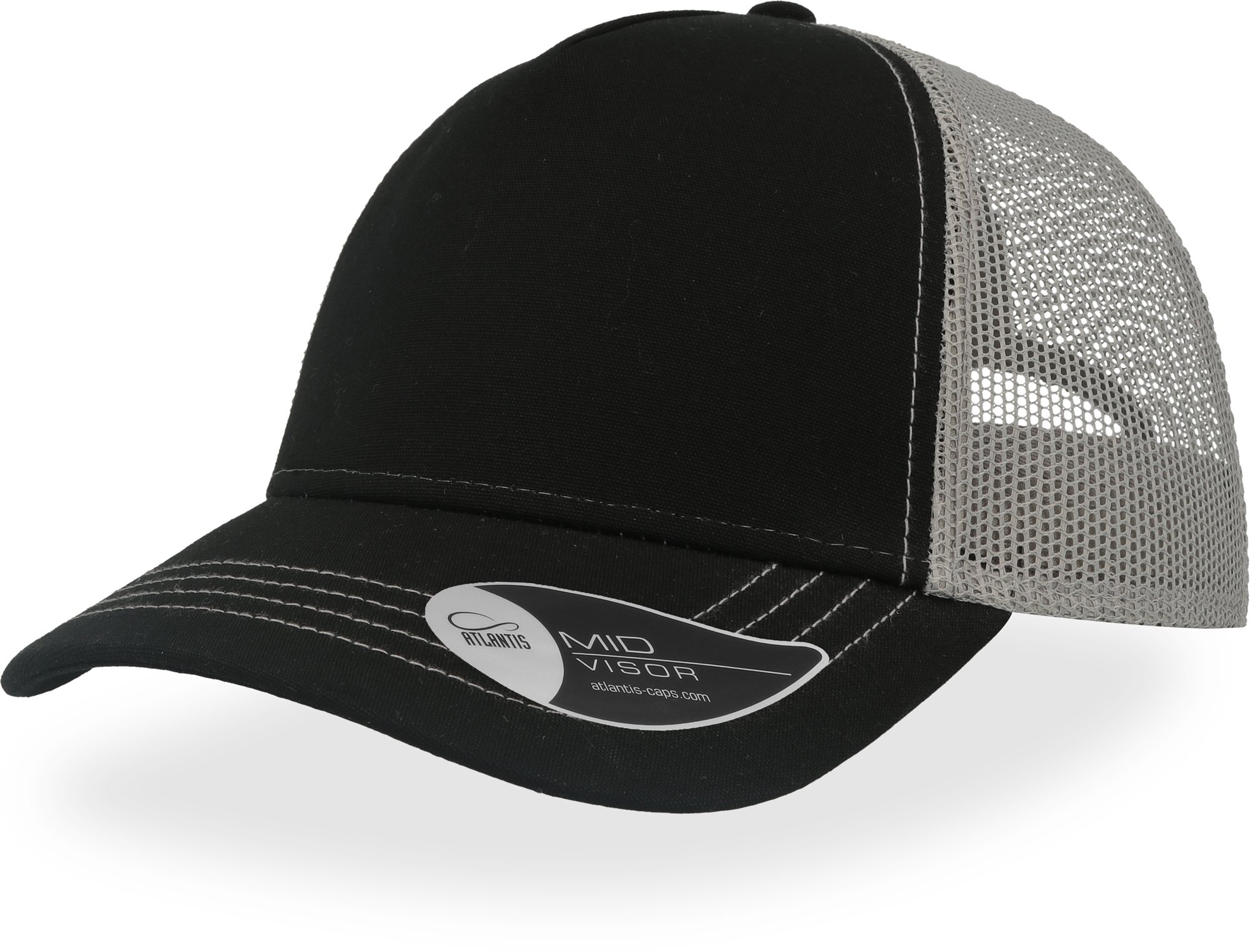 Atlantis - 5 Panel Mesh Kappe "Rapper Canvas" - AT6060