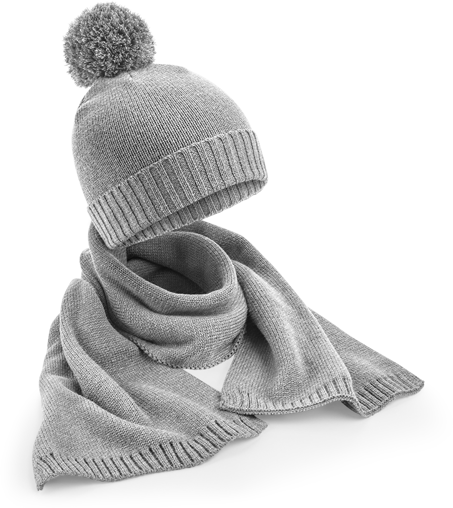 Beechfield - Geschenkset mit Strickmütze und Schal - BB0401