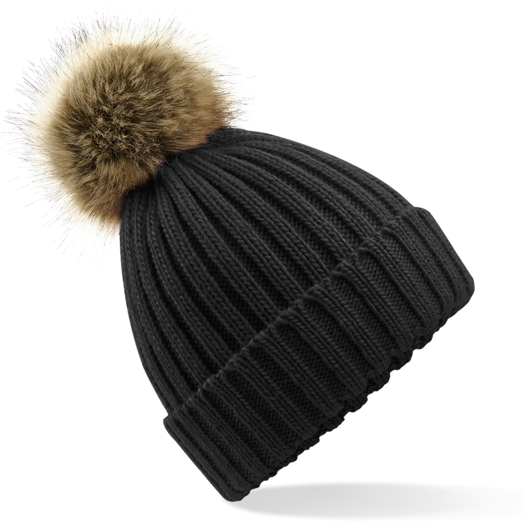 Beechfield - Strickmütze mit Pompon - BB0412