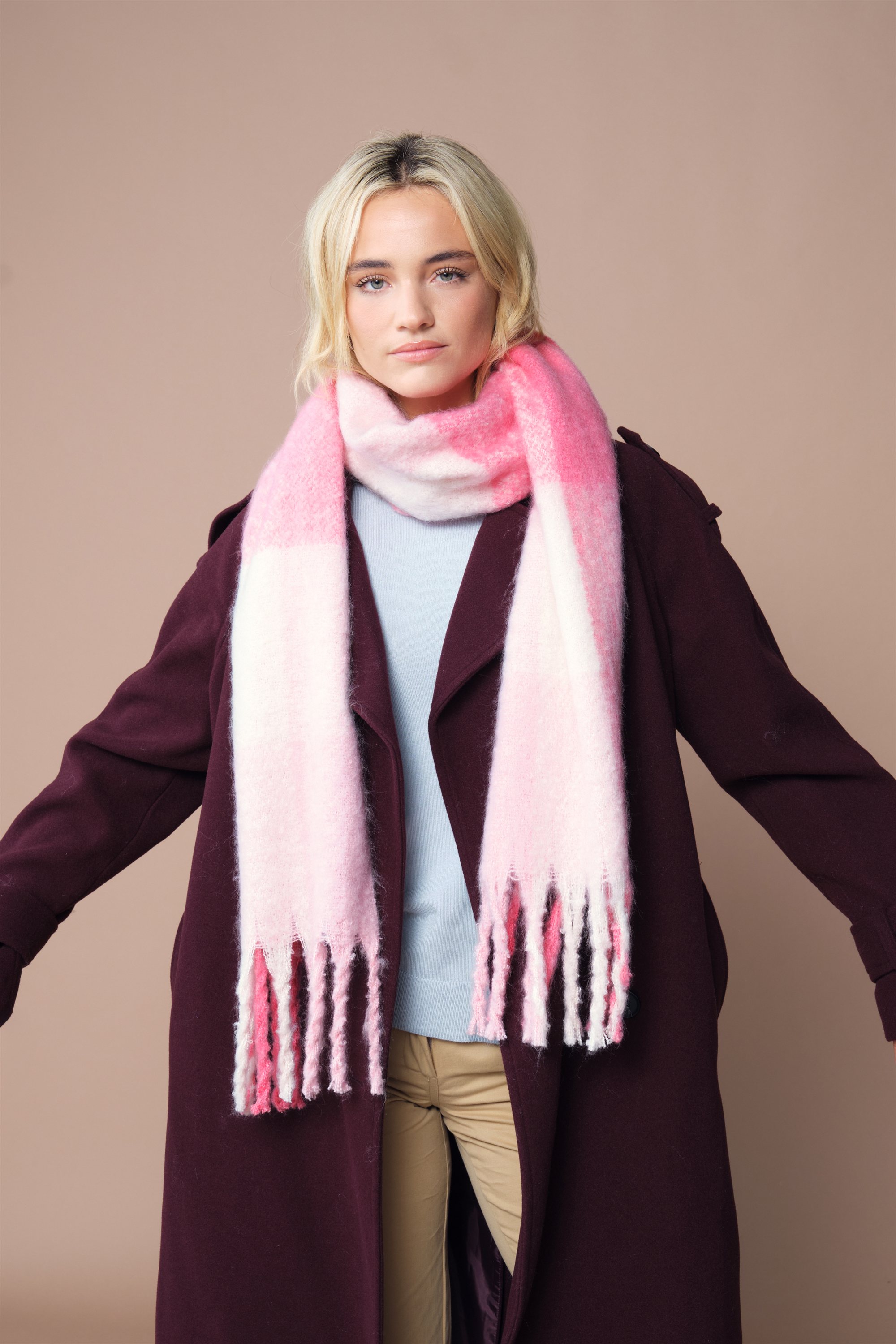 Beechfield - Schal "Fluffy Check" - BB494R – Bild 3