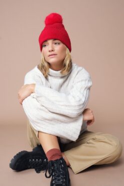 Alternative view of Beechfield - Strickmütze mit Pompon "Snow Luxe" - BB0529