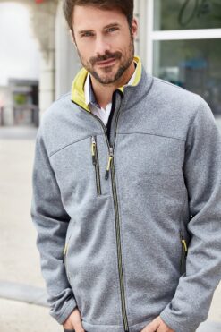 Alternative view of Daiber - Herren 2-Lagen Melange Softshell Jacke - JN1148