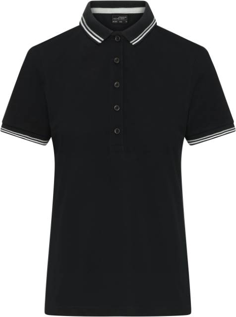 Daiber - Schweres Damen Piqué Polo mit Kontraststreifen - JN1305