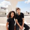 Daiber - Schweres Damen Piqué Polo mit Kontraststreifen - JN1305 – Bild 2
