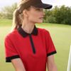 Daiber - Damen Piqué Polo mit Zip - JN1307 – Bild 2