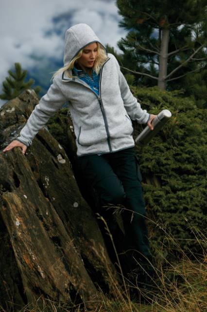 Daiber - Damen Strickfleece Kapuzenjacke - JN0588 – Bild 3