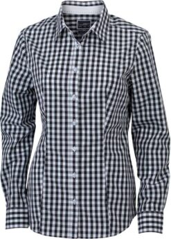 Daiber - Popeline Karo Bluse langarm - JN0616