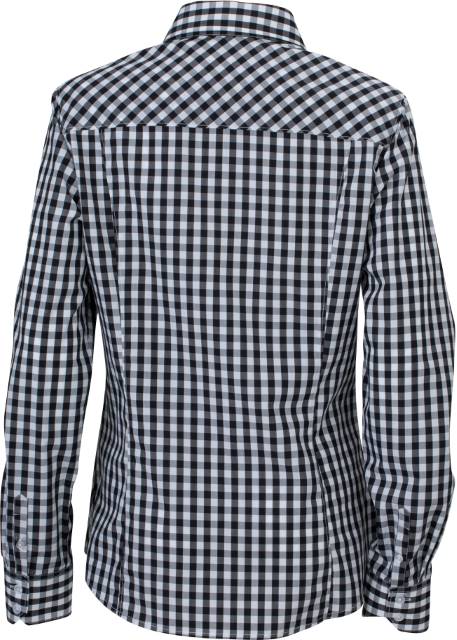 Daiber - Popeline Karo Bluse langarm - JN0616 – Bild 4
