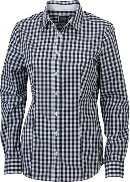 Daiber - Popeline Karo Bluse langarm - JN0616