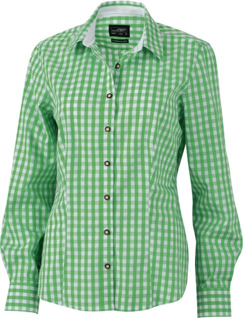 Daiber - Popeline Karo Trachten Bluse - JN0637