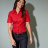 Daiber - Popeline Business Bluse kurzarm - JN0643 – Bild 3