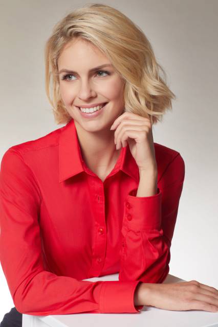 Daiber - Popeline Bluse langarm - JN0677 – Bild 3