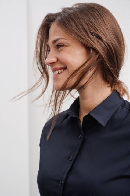 Daiber - Popeline Bluse kurzarm - JN0679 – Bild 3