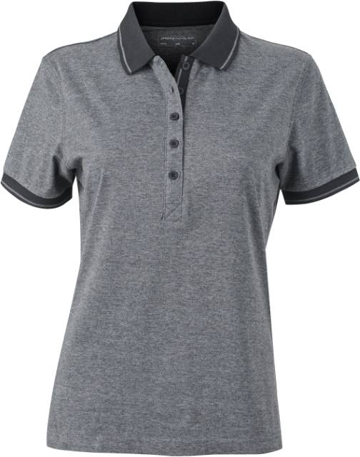 Daiber - Damen Jersey Melange Polo - JN0705