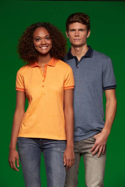 Daiber - Herren Jersey Melange Polo - JN0706 – Bild 2