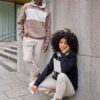 Daiber - Bio Kapuzen Sweater "Colour-Block" - JN8051 – Bild 3