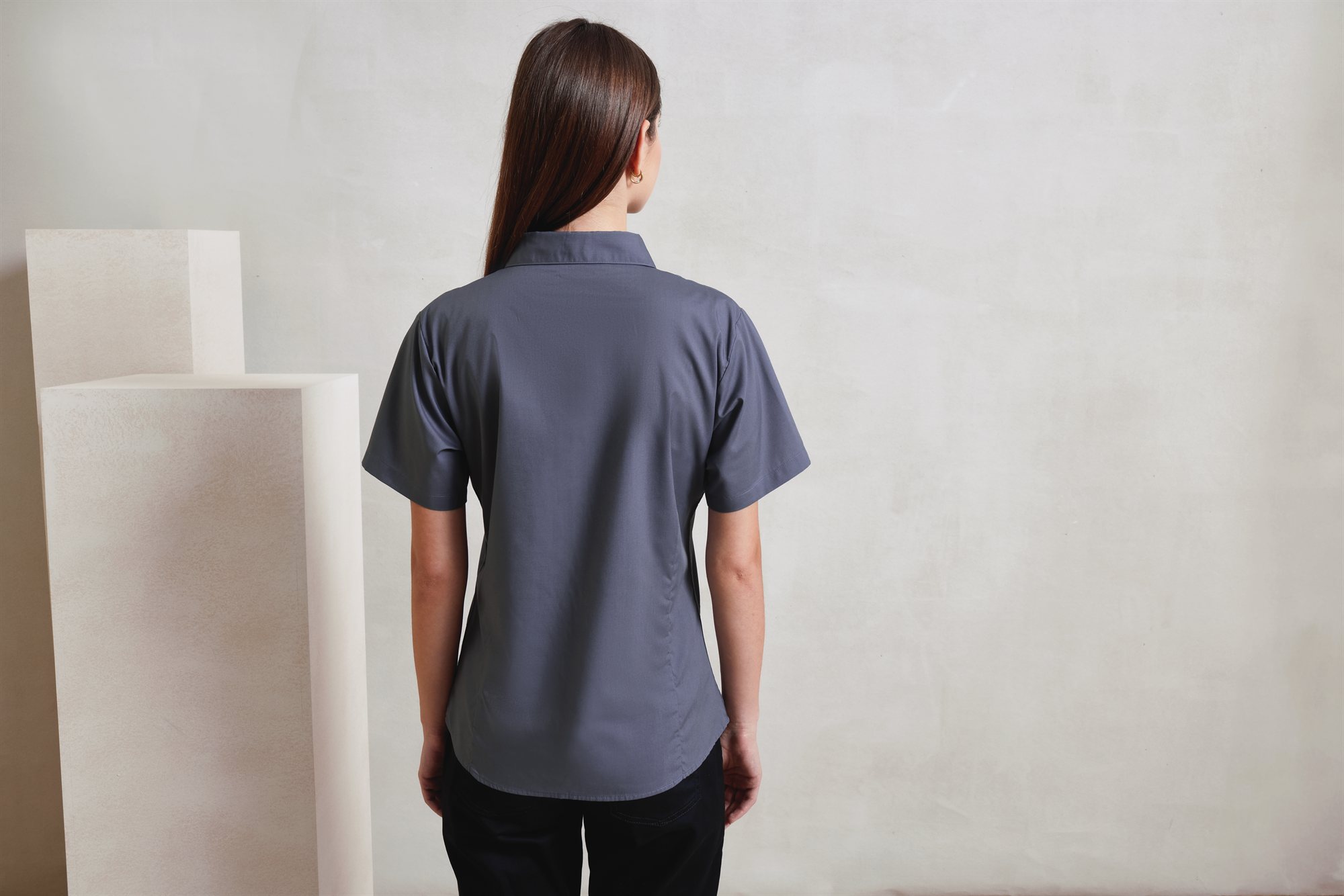 Premier - Popeline Bluse kurzarm - PR0302 – Bild 3