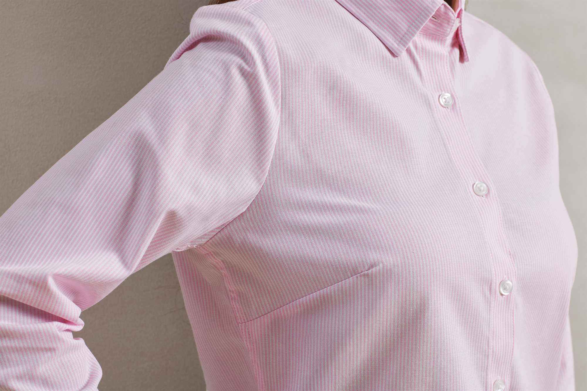 Premier - Oxford Bluse Streifen langarm - PR0338 – Bild 4