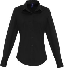 Premier - Popeline Stretch Bluse langarm - PR0344