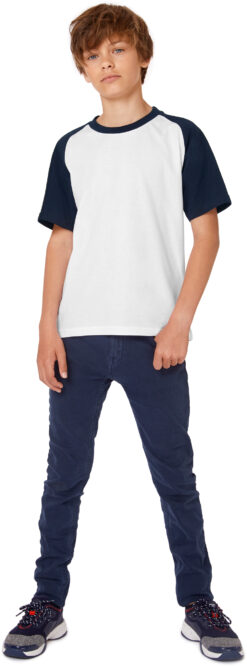 B&C - Kinder Raglan Kontrast T-Shirt - TK350 – Bild 3