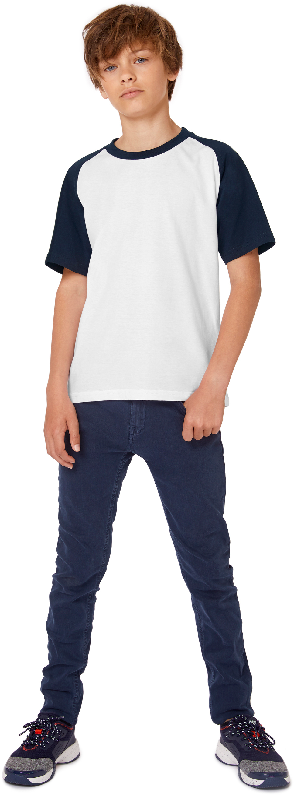 B&C - Kinder Raglan Kontrast T-Shirt - TK350 – Bild 3