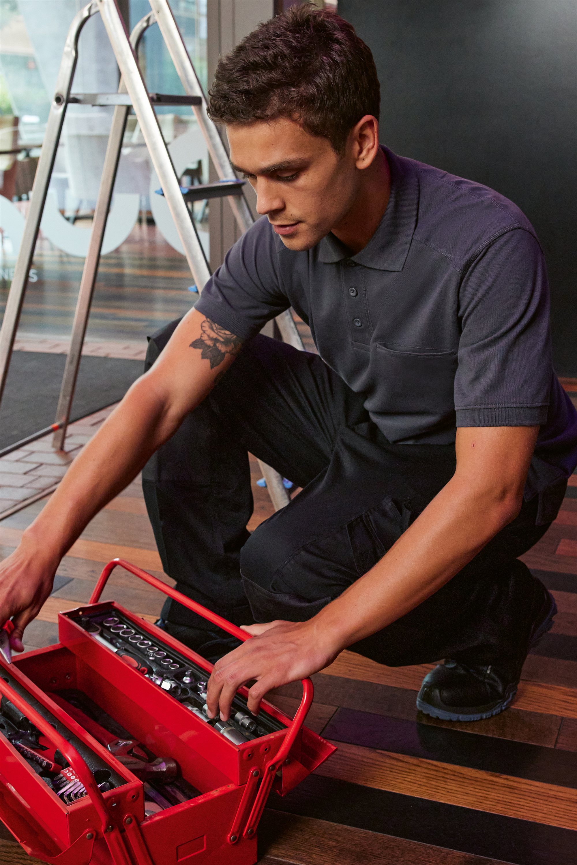 B&C - Workwear Piqué Polo - PUC10 – Bild 6
