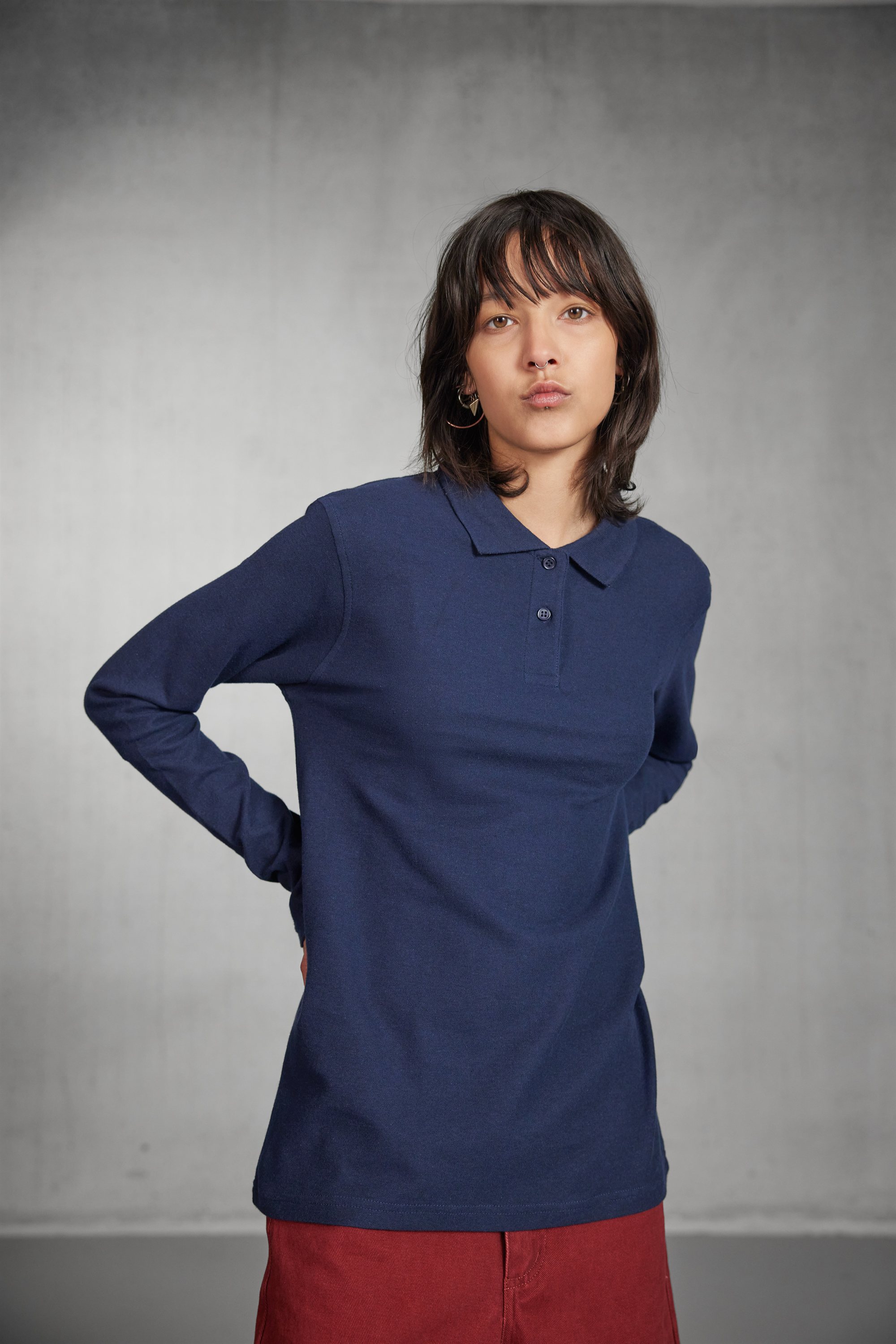 B&C - Damen Piqué Polo langarm - PWI13 – Bild 3
