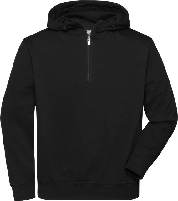 Daiber - Bio Workwear Kapuzen Sweater mit "1/4" Zip - JN0839